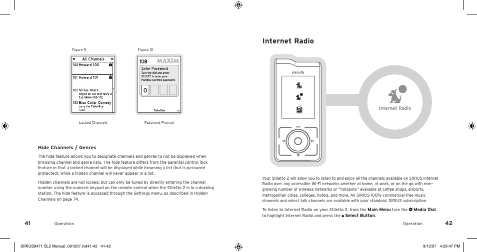 Internet radio | Sirius Satellite Radio Stiletto 2 SL2UG022508 User Manual | Page 23 / 54