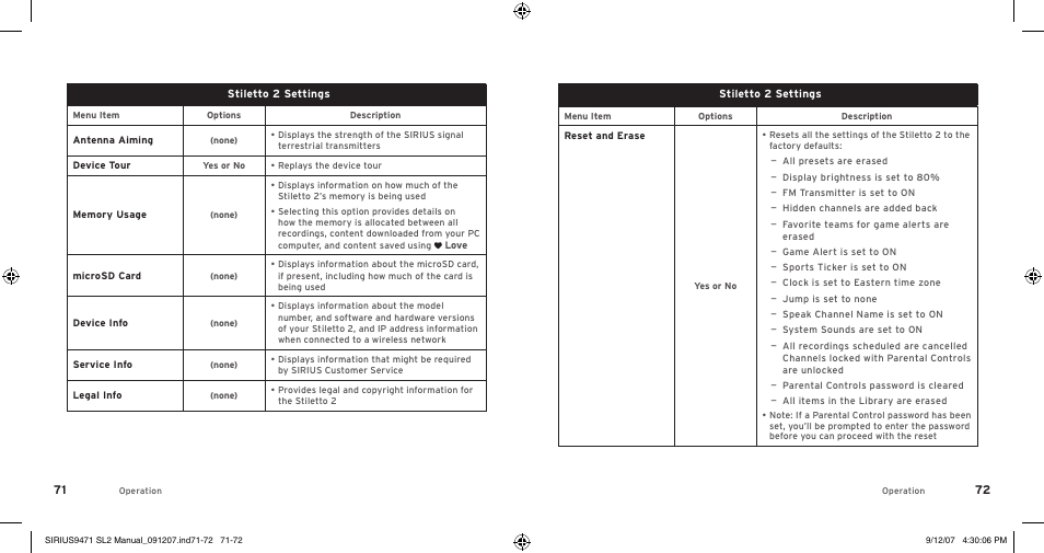 Sirius Satellite Radio Stiletto 2 SL2UG022508 User Manual | Page 38 / 54