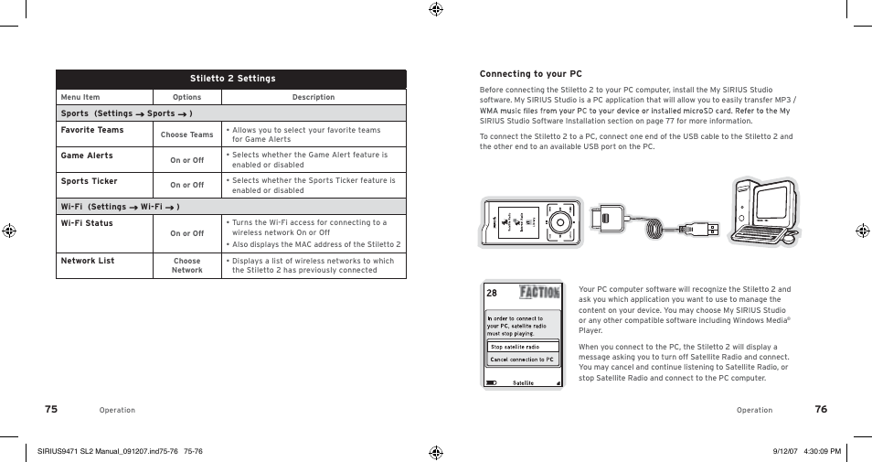 Sirius Satellite Radio Stiletto 2 SL2UG022508 User Manual | Page 40 / 54