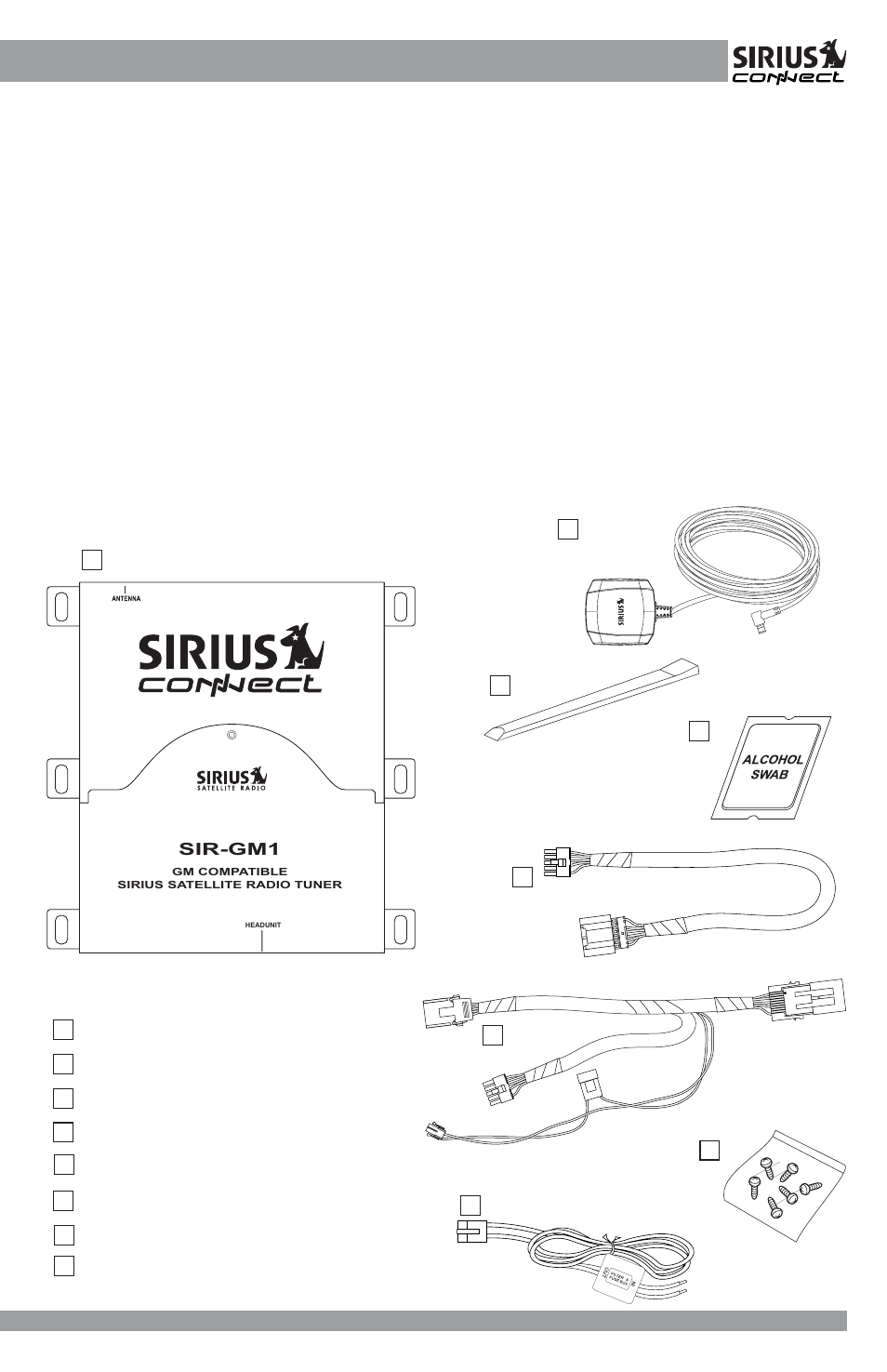 Sirius Satellite Radio SIR-GM1 User Manual | Page 3 / 14