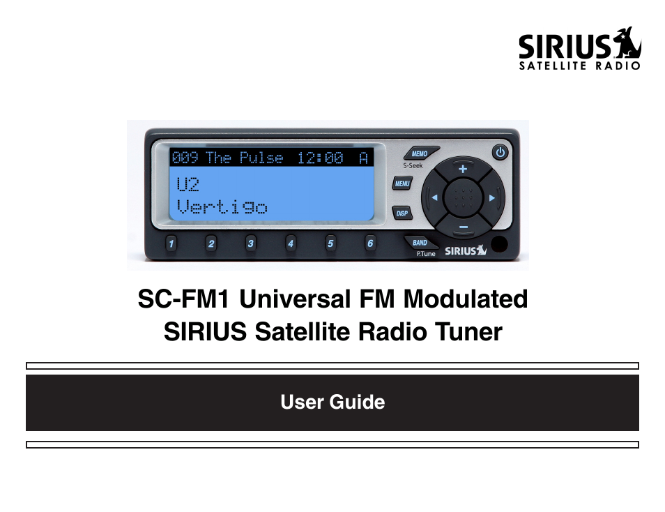 Sirius Satellite Radio Sirius Starbase SC-FM1 User Manual | 36 pages