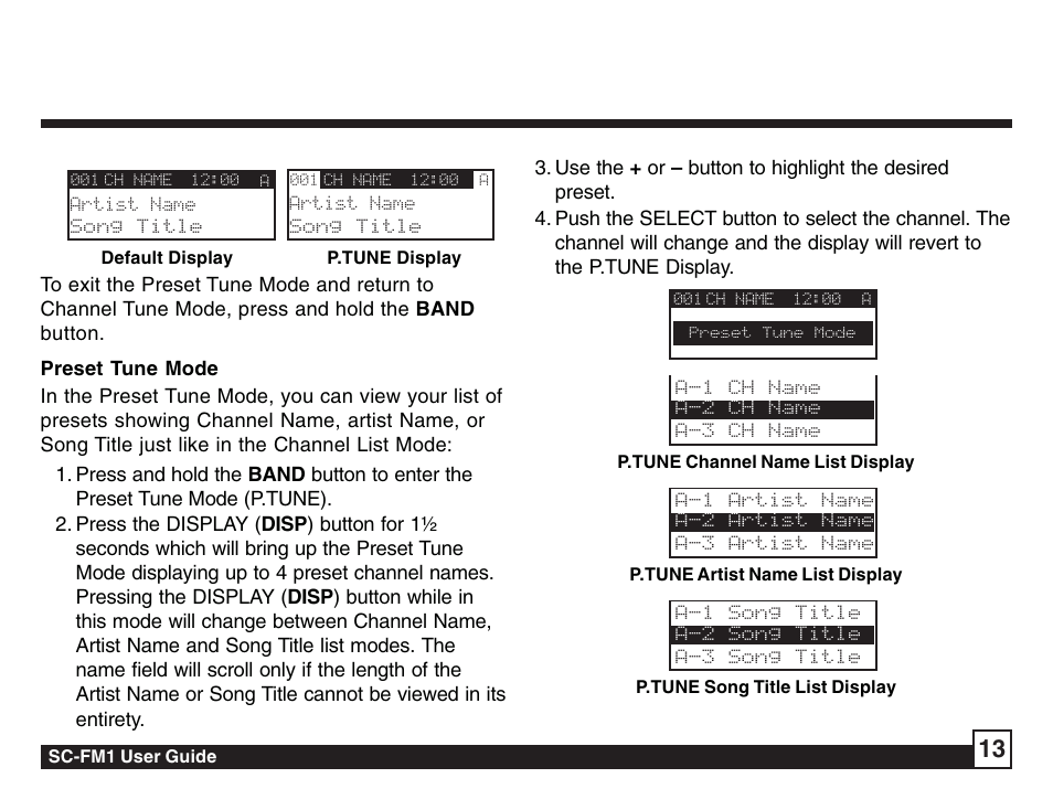 Sirius Satellite Radio Sirius Starbase SC-FM1 User Manual | Page 13 / 36