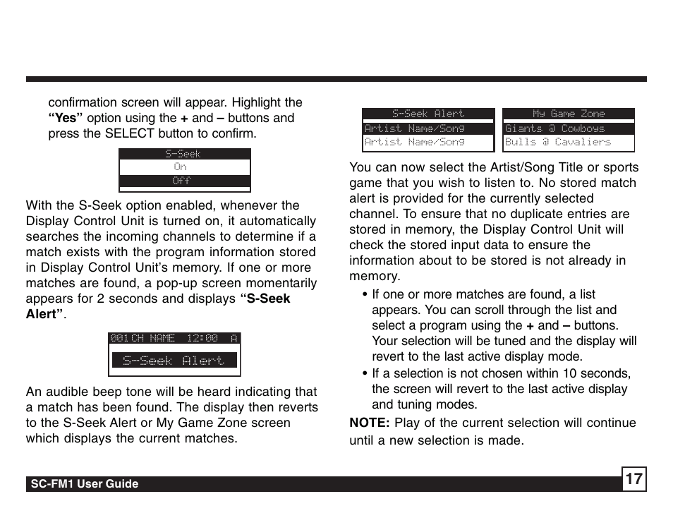 Sirius Satellite Radio Sirius Starbase SC-FM1 User Manual | Page 17 / 36