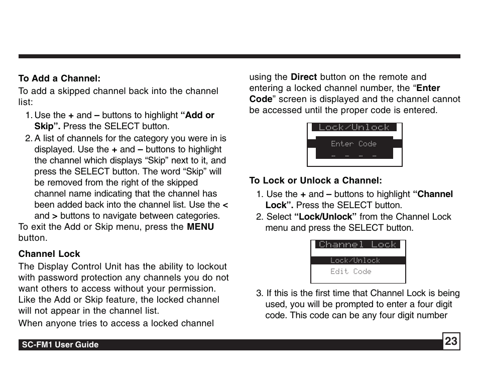 Sirius Satellite Radio Sirius Starbase SC-FM1 User Manual | Page 23 / 36