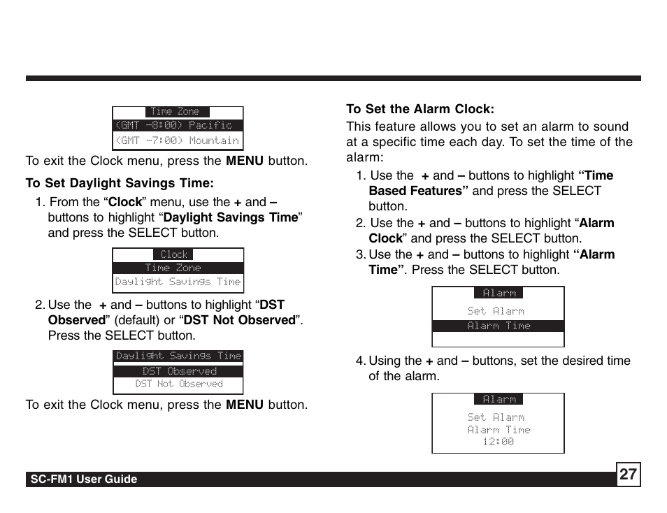 Sirius Satellite Radio Sirius Starbase SC-FM1 User Manual | Page 27 / 36