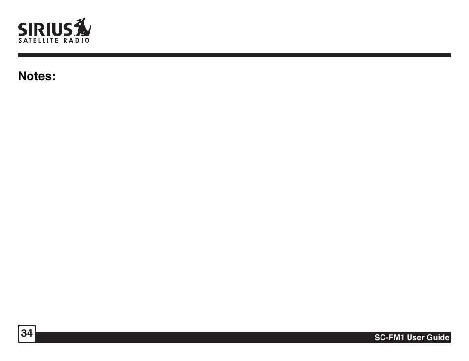 Sirius Satellite Radio Sirius Starbase SC-FM1 User Manual | Page 34 / 36