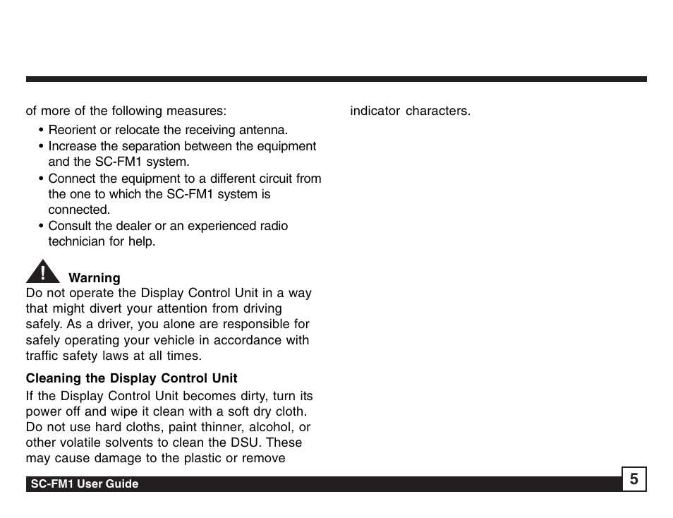 Sirius Satellite Radio Sirius Starbase SC-FM1 User Manual | Page 5 / 36