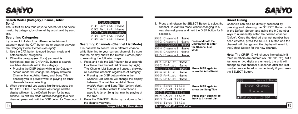 Sirius Satellite Radio SIRIUS STILETTO 10 User Manual | Page 8 / 20