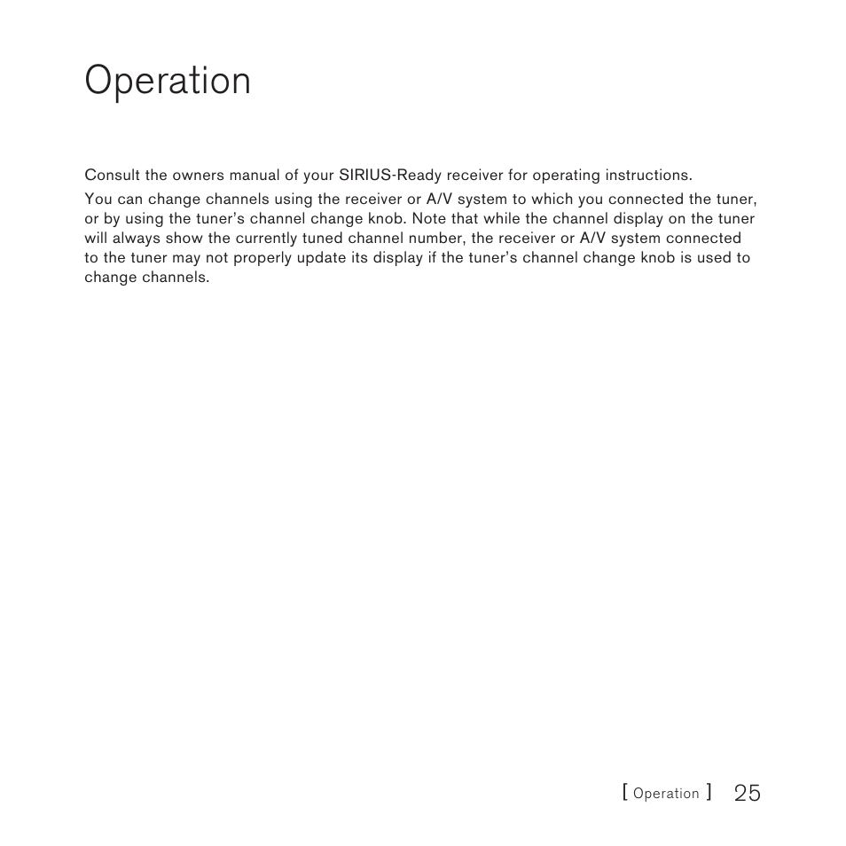 Operation | Sirius Satellite Radio SCH2P User Manual | Page 25 / 32