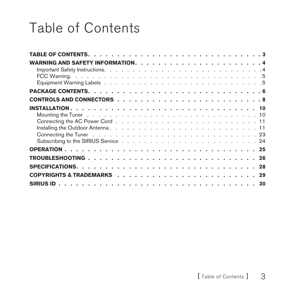 Sirius Satellite Radio SCH2P User Manual | Page 3 / 32