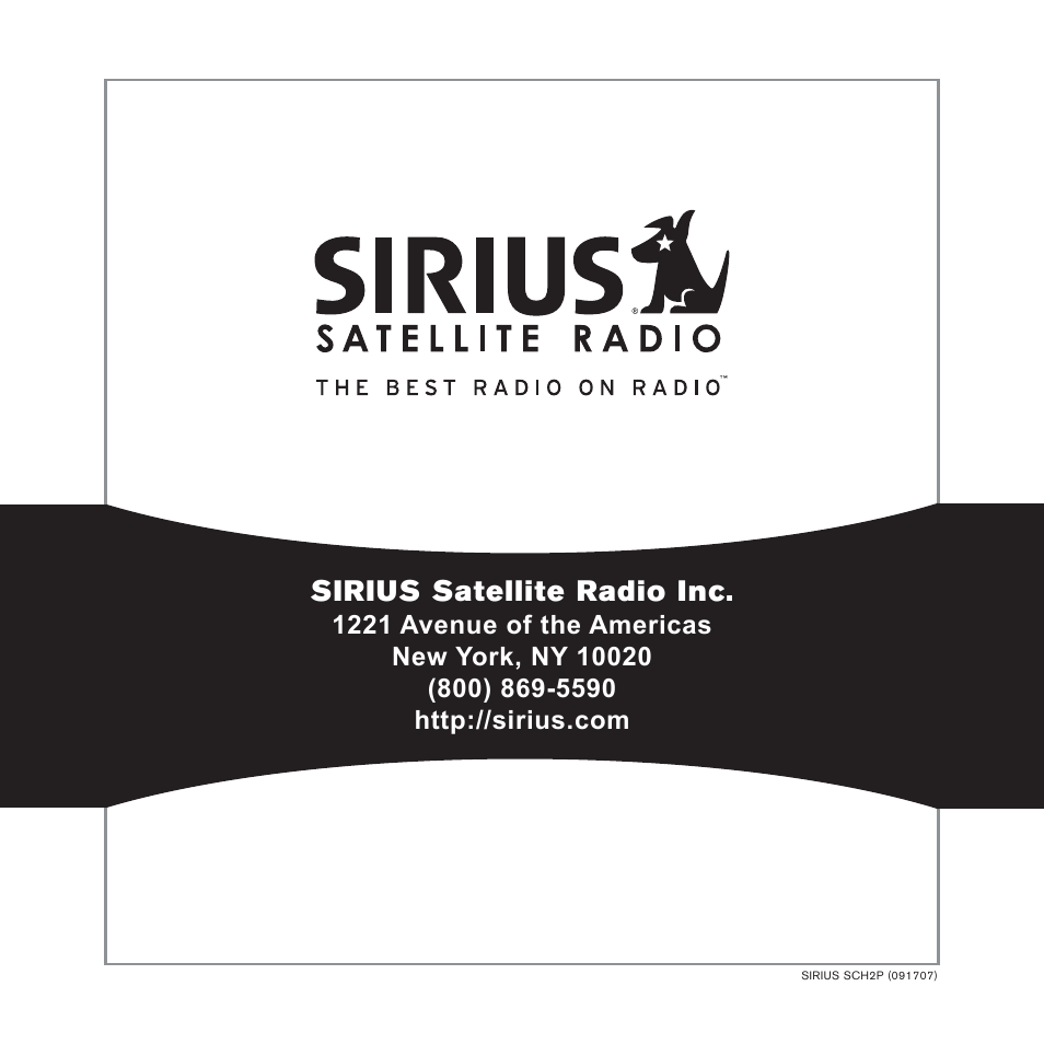 Sirius satellite radio inc | Sirius Satellite Radio SCH2P User Manual | Page 32 / 32