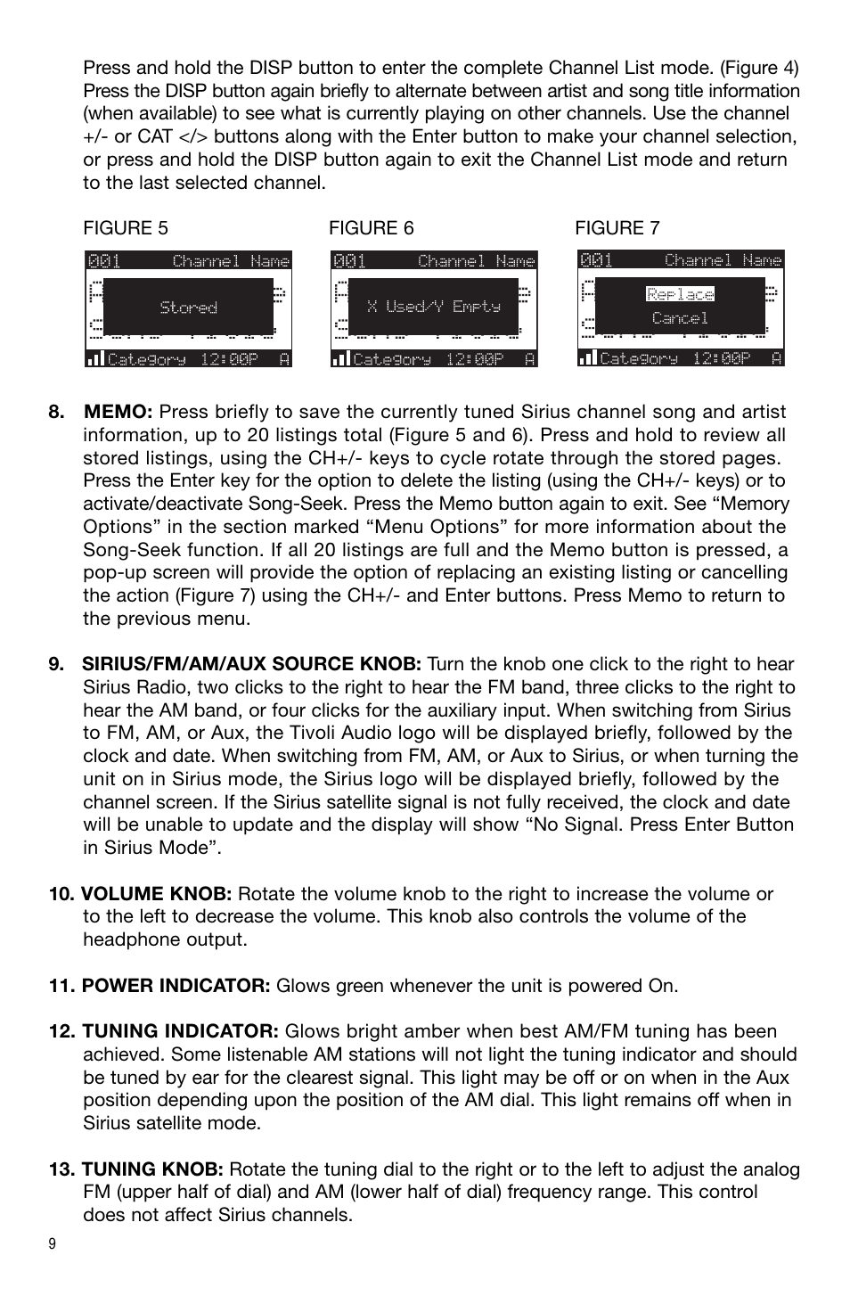 Sirius Satellite Radio Model Satellite User Manual | Page 10 / 20