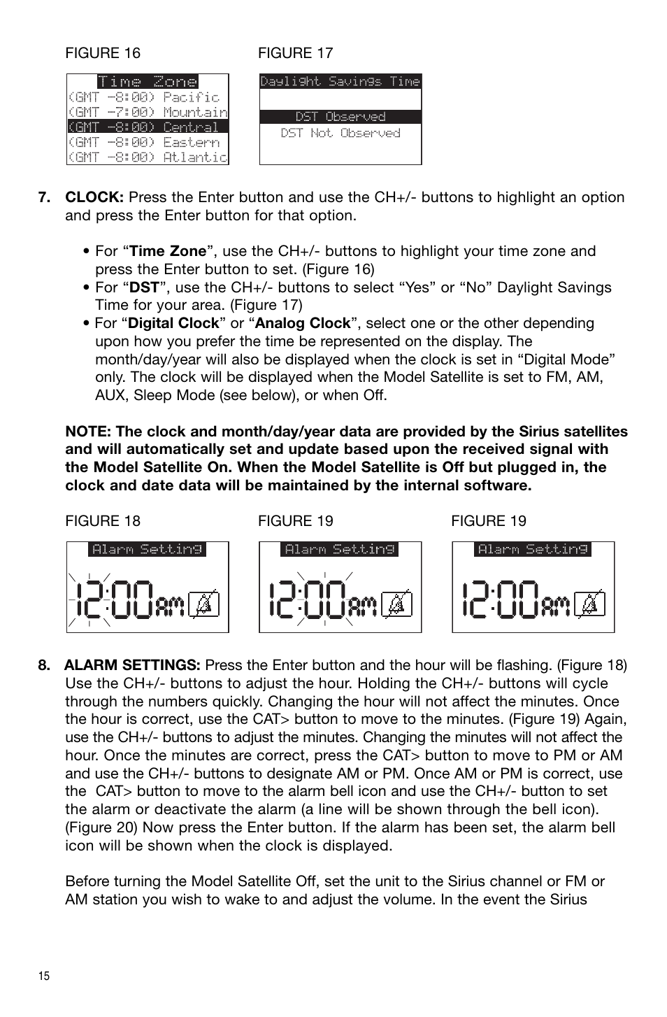 Sirius Satellite Radio Model Satellite User Manual | Page 16 / 20