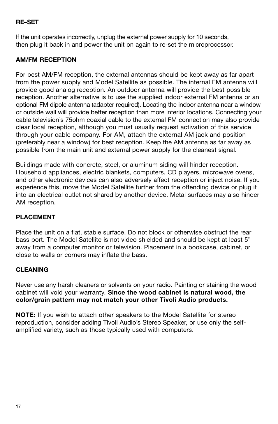 Sirius Satellite Radio Model Satellite User Manual | Page 18 / 20