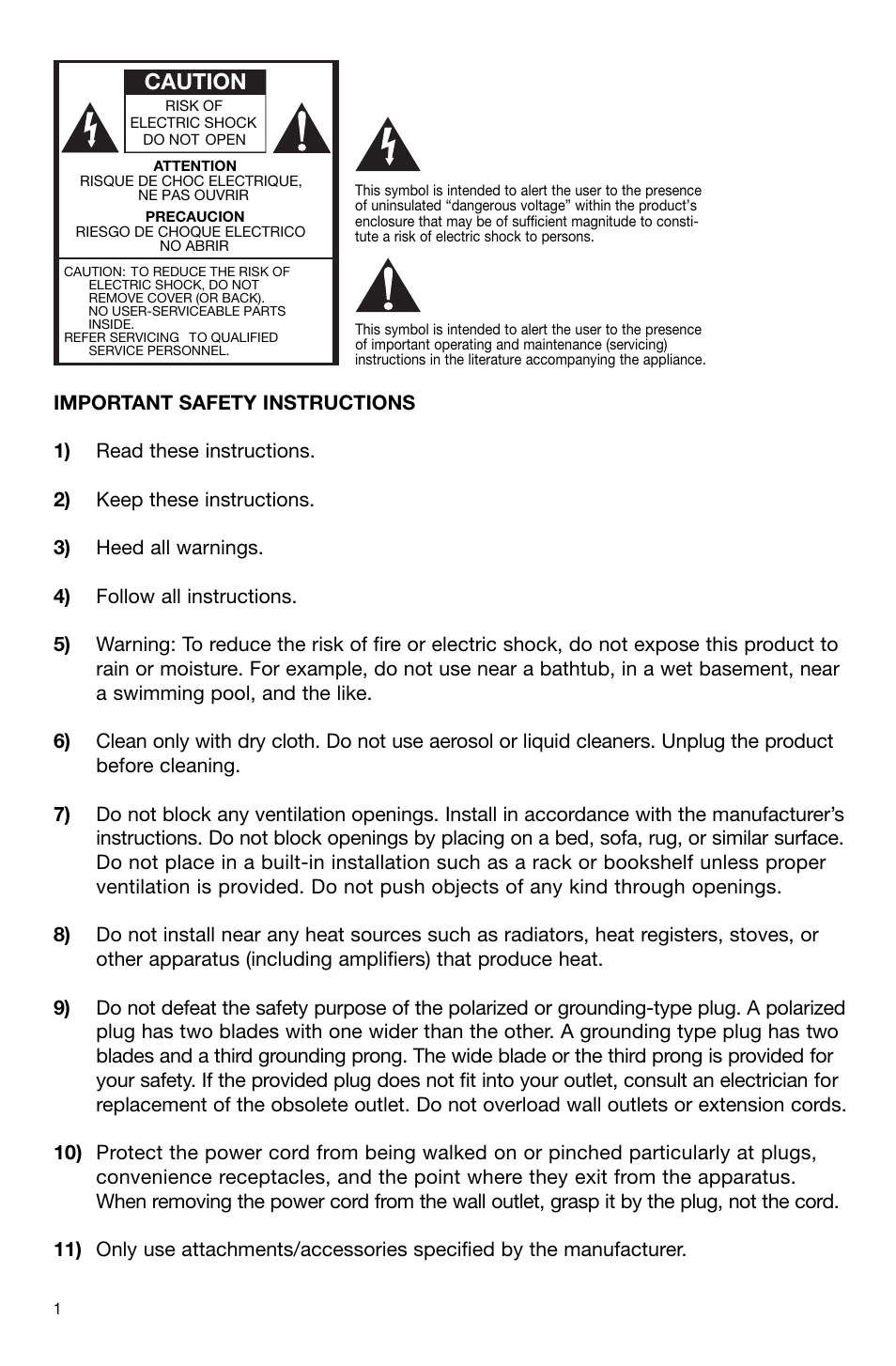 Caution | Sirius Satellite Radio Model Satellite User Manual | Page 2 / 20