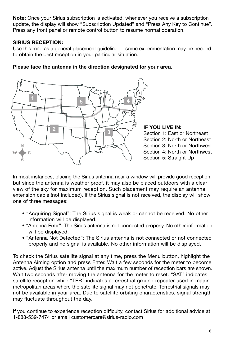 Sirius Satellite Radio Model Satellite User Manual | Page 7 / 20