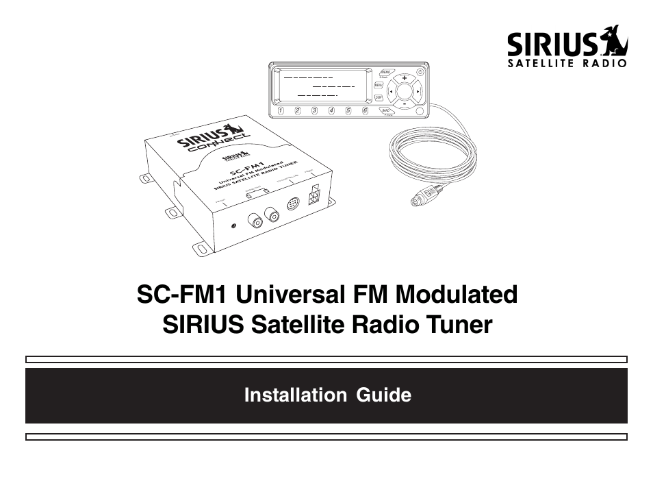 Sirius Satellite Radio SC-FM1 User Manual | 16 pages