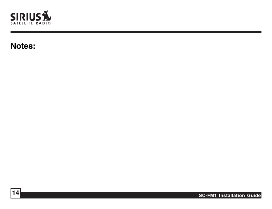 Sirius Satellite Radio SC-FM1 User Manual | Page 14 / 16