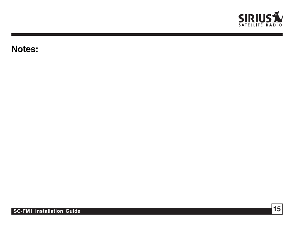 Sirius Satellite Radio SC-FM1 User Manual | Page 15 / 16