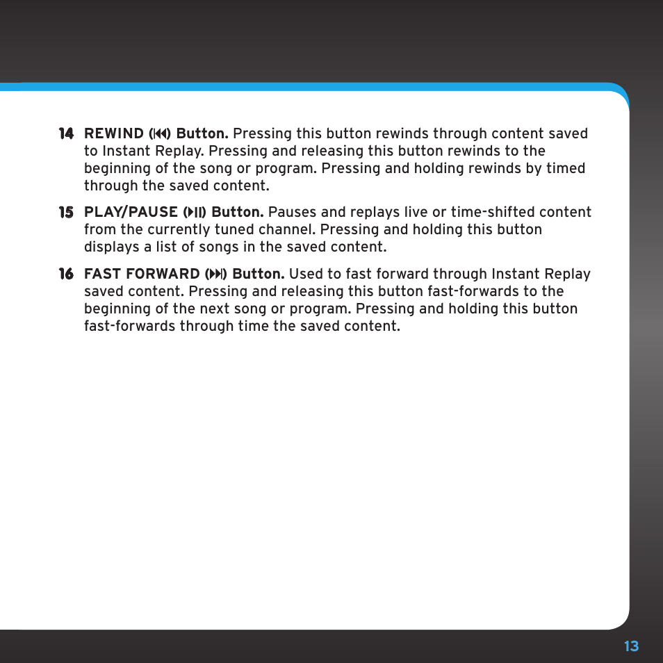 Sirius Satellite Radio SRH2000 User Manual | Page 13 / 98