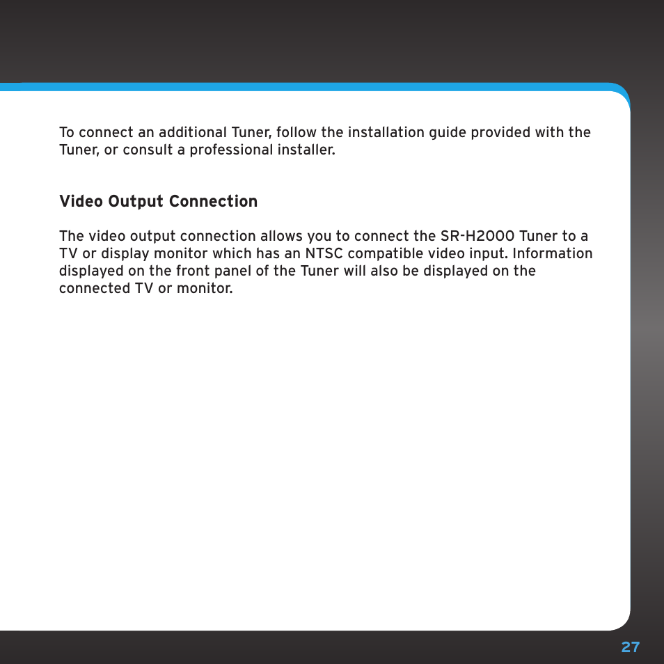 Sirius Satellite Radio SRH2000 User Manual | Page 27 / 98