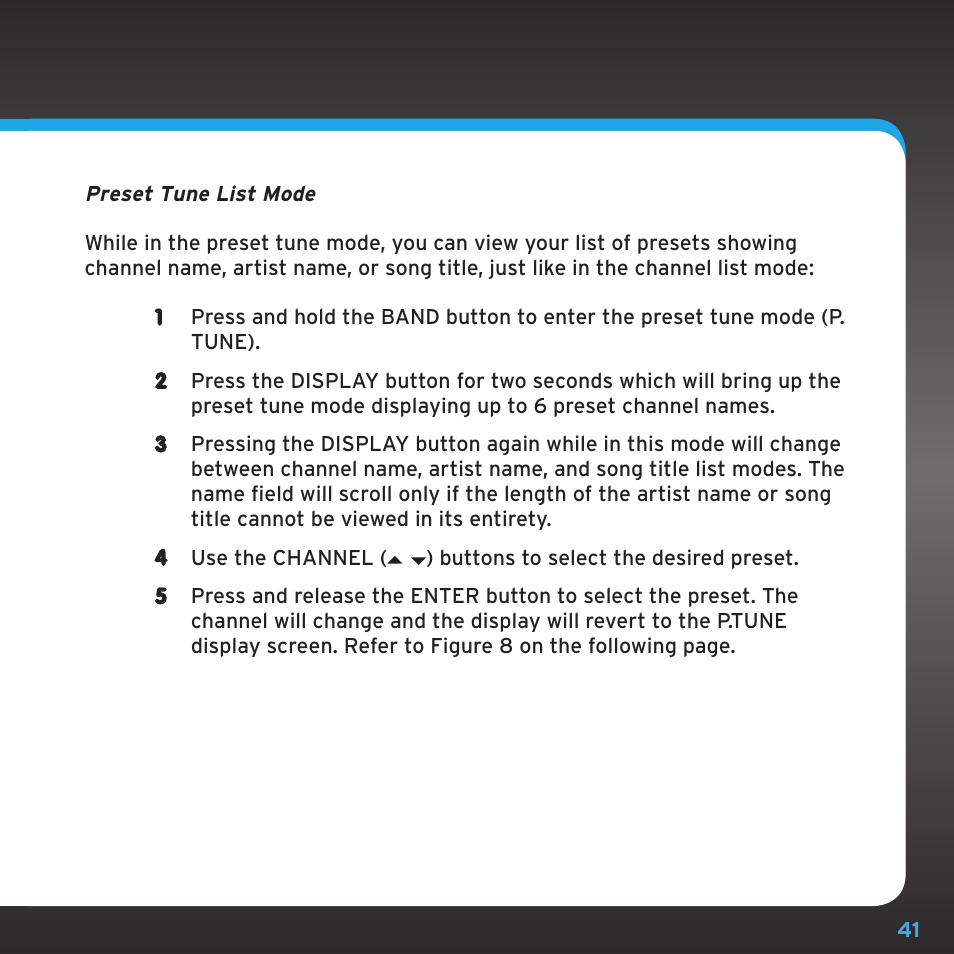 Sirius Satellite Radio SRH2000 User Manual | Page 41 / 98