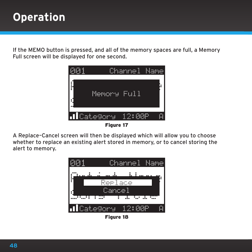 Operation | Sirius Satellite Radio SRH2000 User Manual | Page 48 / 98