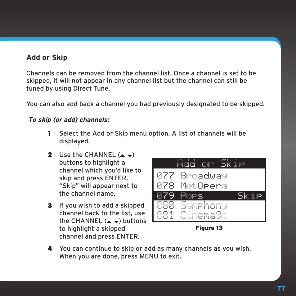 Sirius Satellite Radio SRH2000 User Manual | Page 77 / 98
