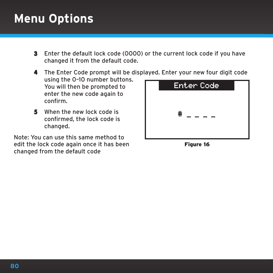 Menu options | Sirius Satellite Radio SRH2000 User Manual | Page 80 / 98