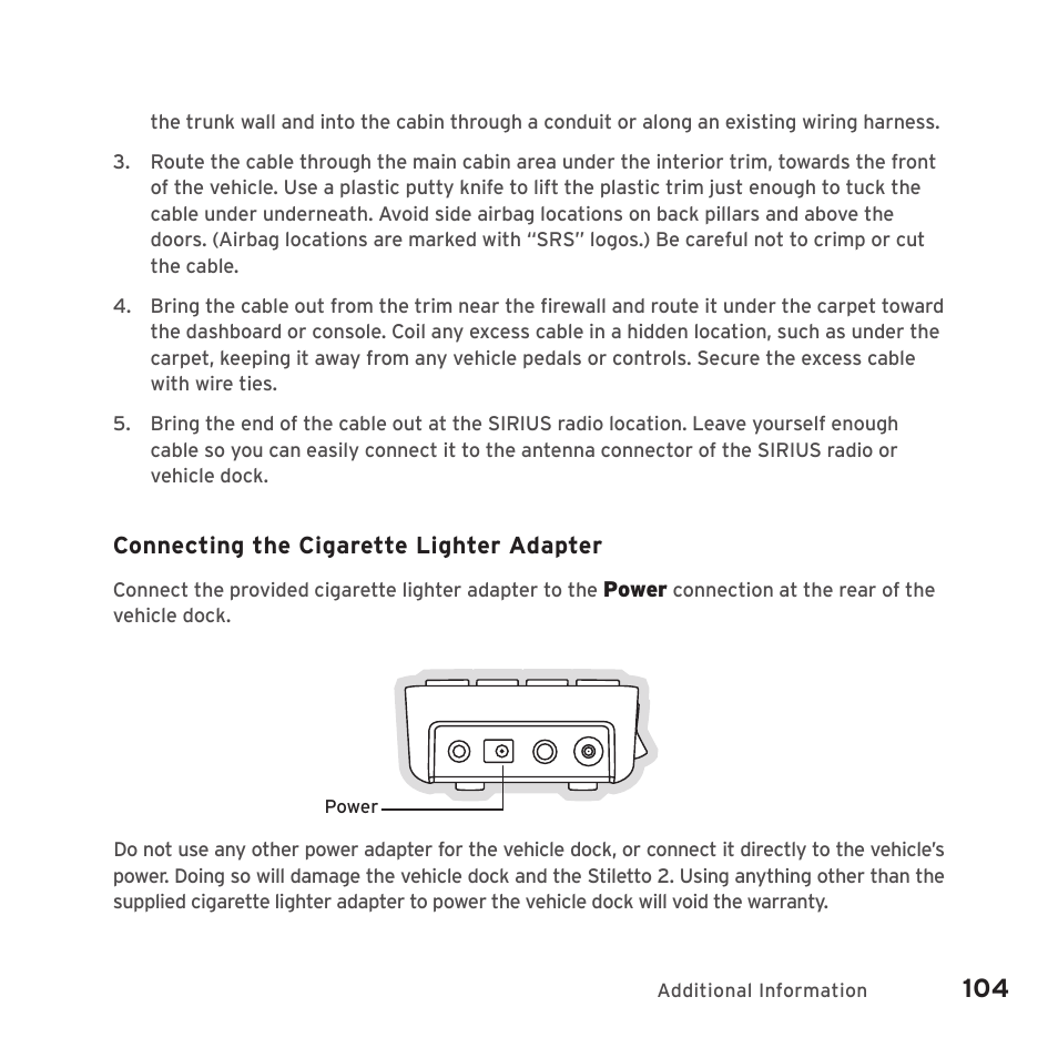 Sirius Satellite Radio SIRIUS STILETTO 2 Model SLV2 User Manual | Page 107 / 144