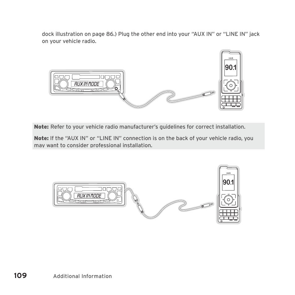 Additional information | Sirius Satellite Radio SIRIUS STILETTO 2 Model SLV2 User Manual | Page 112 / 144