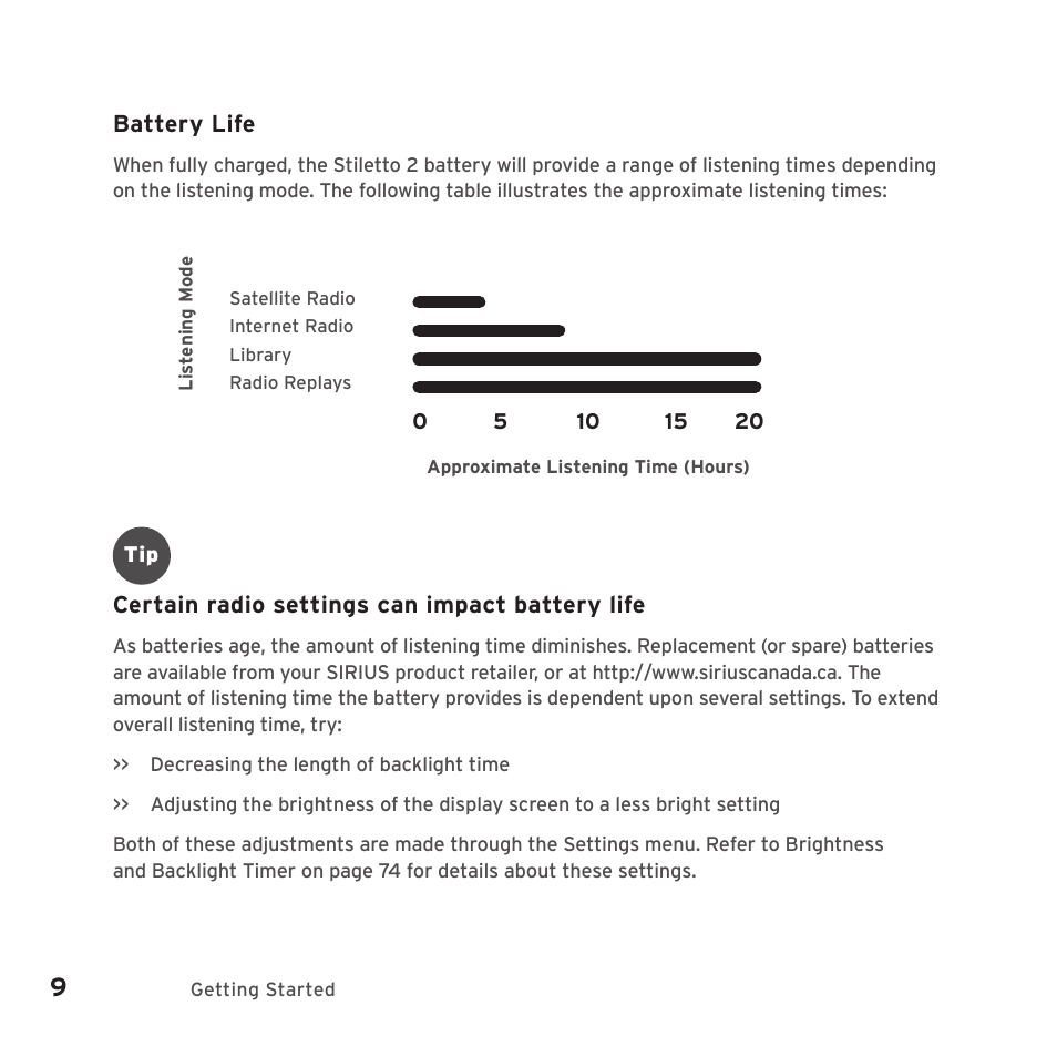 Sirius Satellite Radio SIRIUS STILETTO 2 Model SLV2 User Manual | Page 12 / 144