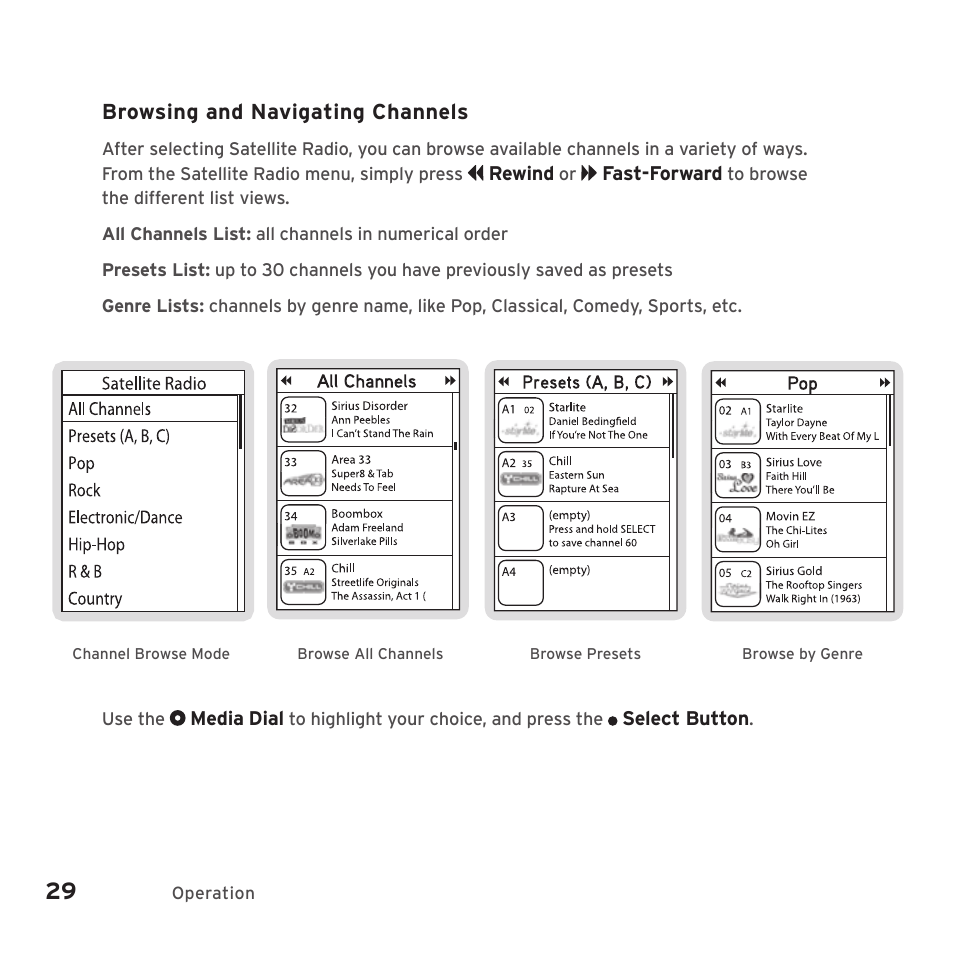 Sirius Satellite Radio SIRIUS STILETTO 2 Model SLV2 User Manual | Page 32 / 144