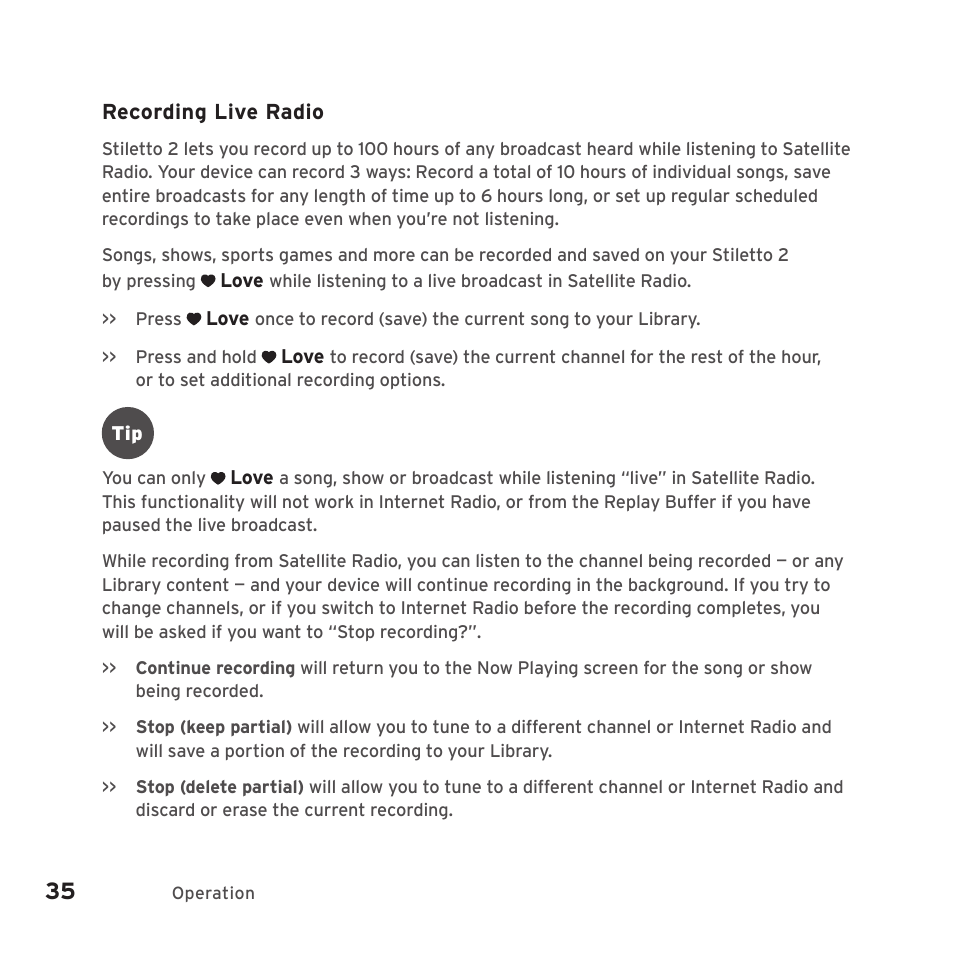 Sirius Satellite Radio SIRIUS STILETTO 2 Model SLV2 User Manual | Page 38 / 144