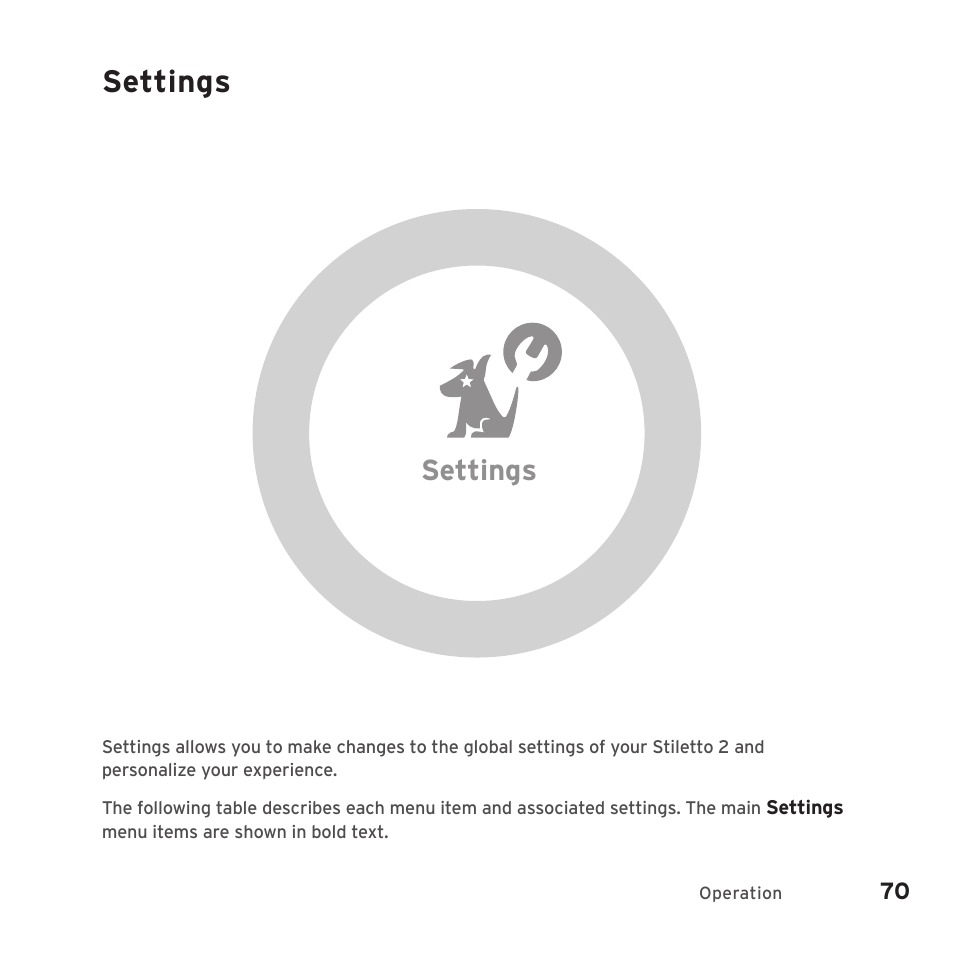 Settings | Sirius Satellite Radio SIRIUS STILETTO 2 Model SLV2 User Manual | Page 73 / 144