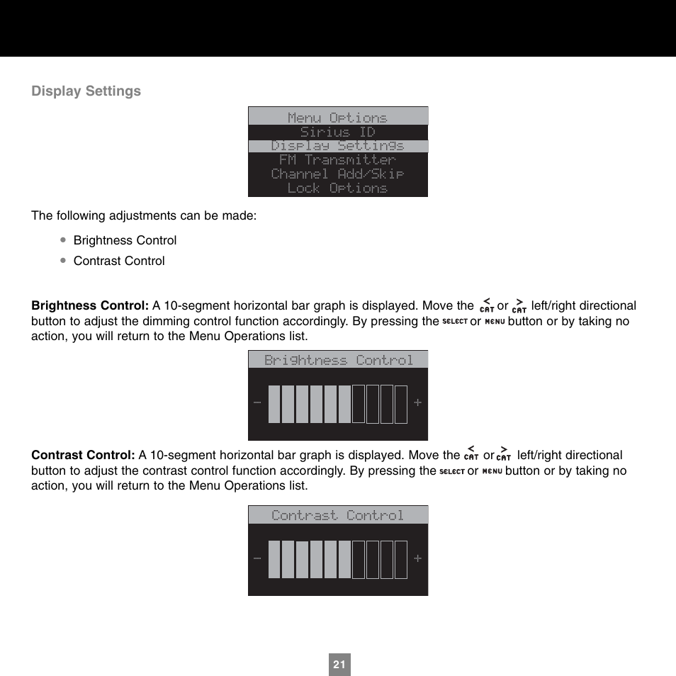 Sirius Satellite Radio XTR1 User Manual | Page 25 / 44