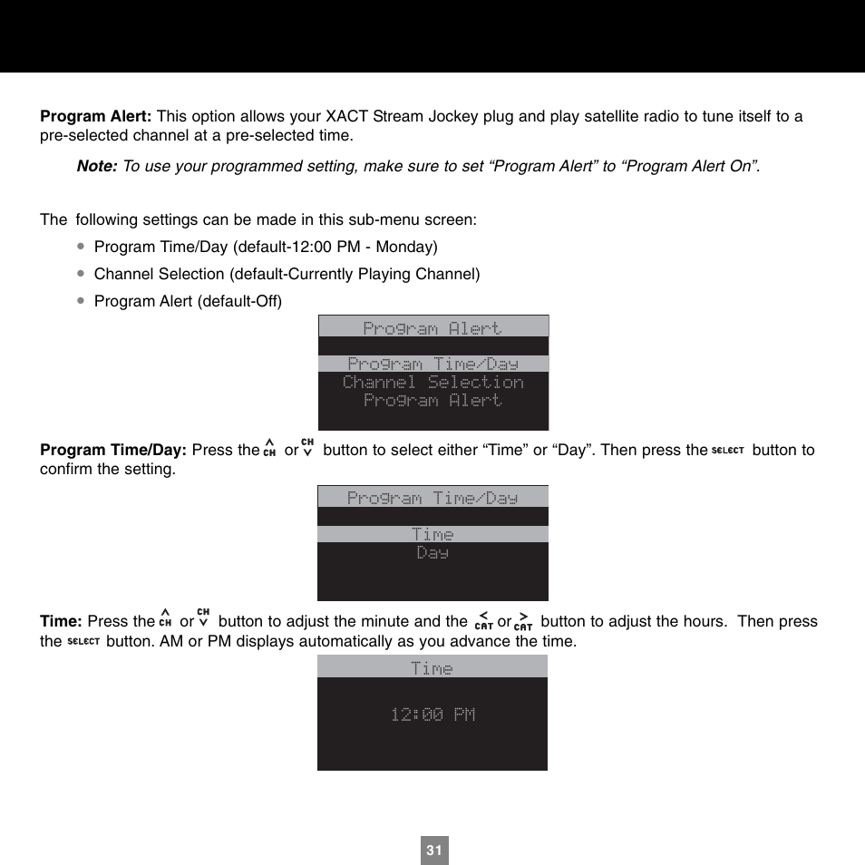 Sirius Satellite Radio XTR1 User Manual | Page 35 / 44