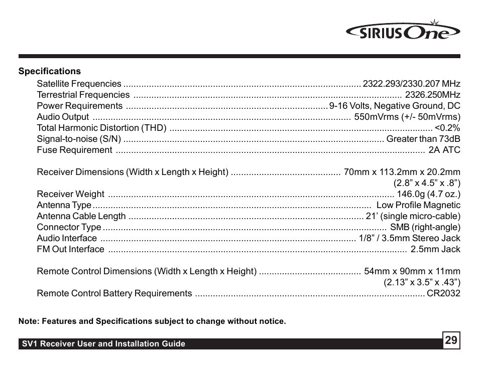 Troubleshooting | Sirius Satellite Radio SV1 User Manual | Page 29 / 32