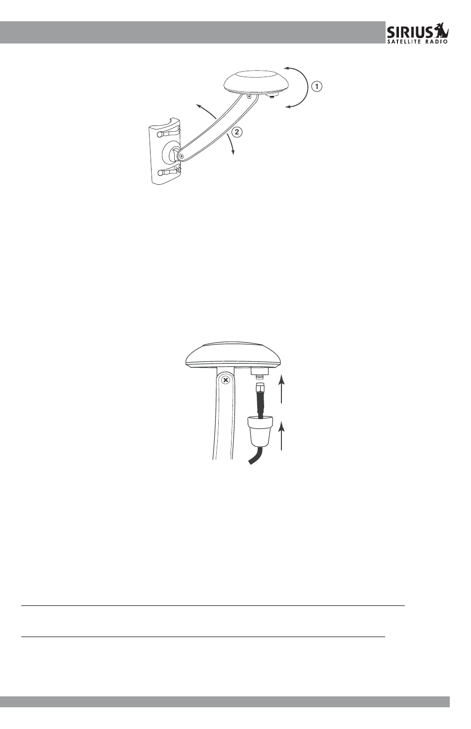 Antenna cable installation, Troubleshooting | Sirius Satellite Radio SHA1 User Manual | Page 7 / 12