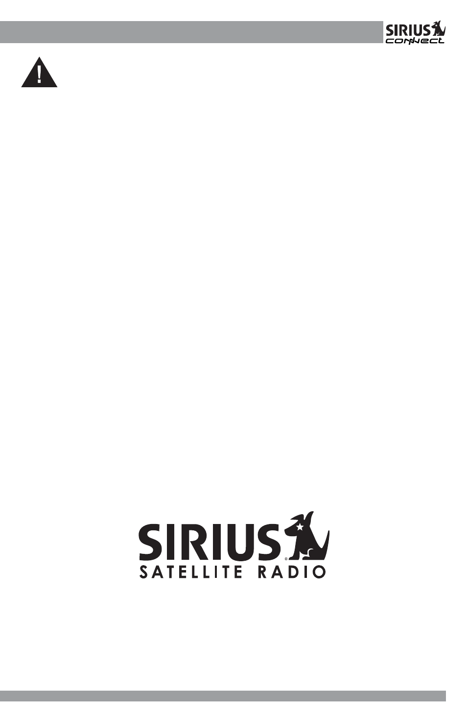 Caution | Sirius Satellite Radio SIR-PAN1 User Manual | Page 5 / 14