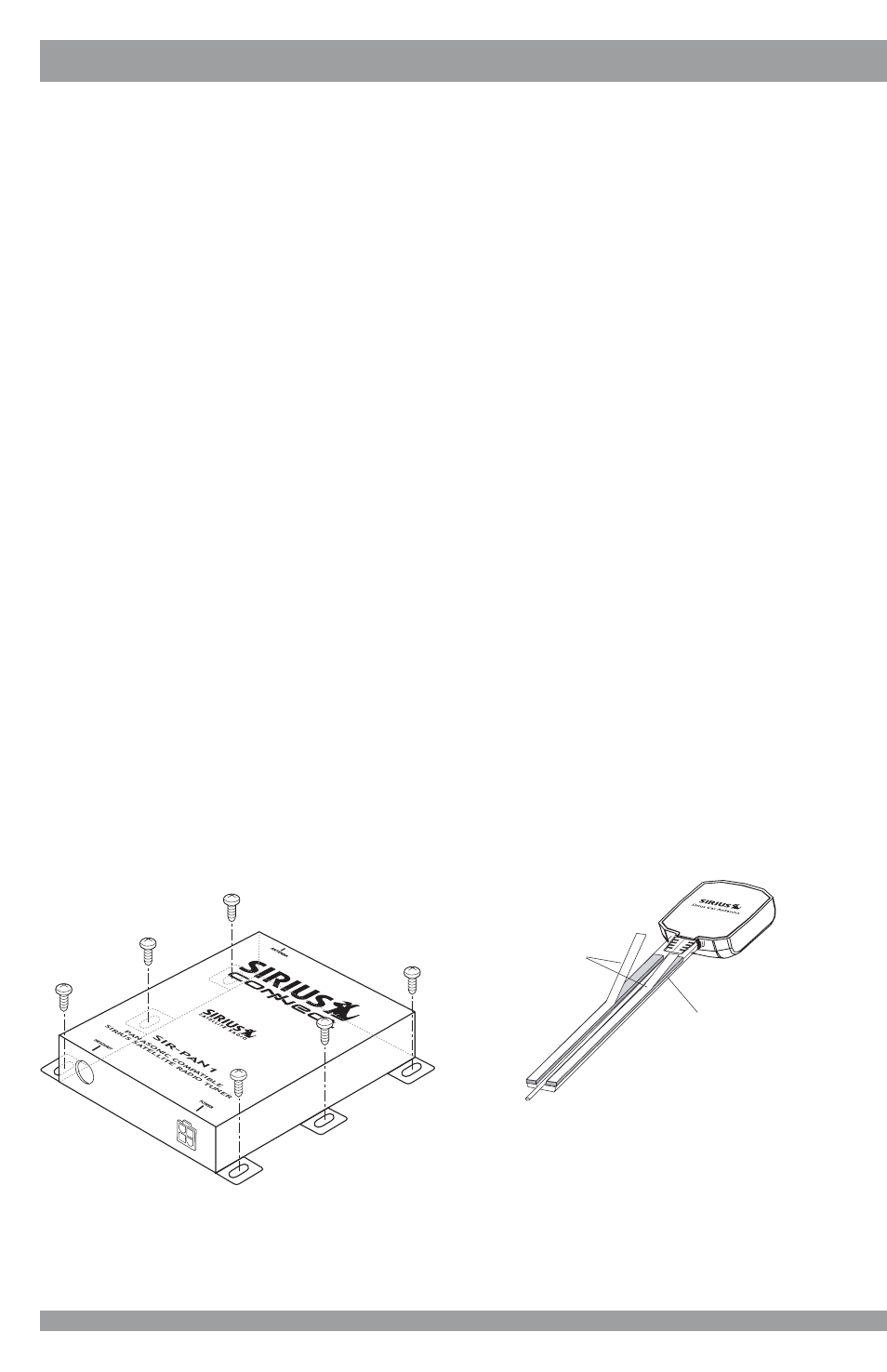 Installation | Sirius Satellite Radio SIR-PAN1 User Manual | Page 6 / 14