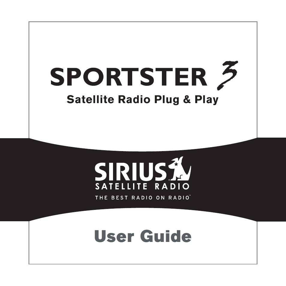 Sirius Satellite Radio SP3 User Manual | 58 pages