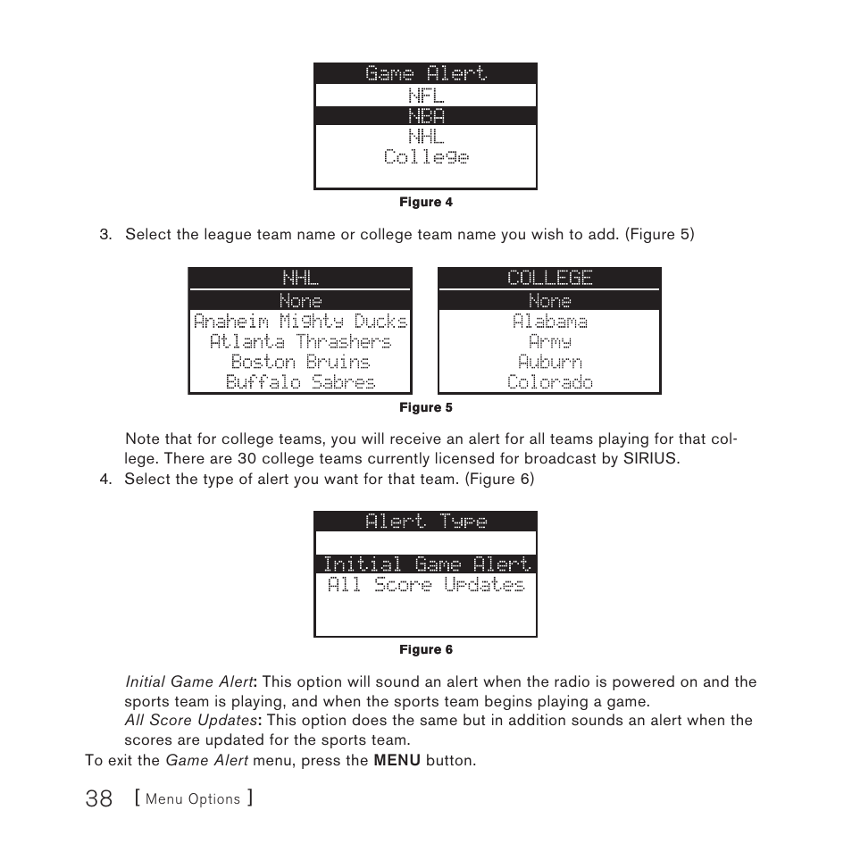 Sirius id, Fm transmitter | Sirius Satellite Radio SP3 User Manual | Page 38 / 58