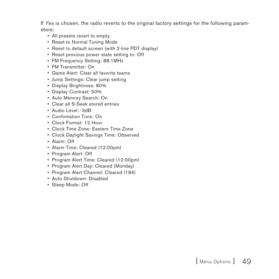 Signal indicator | Sirius Satellite Radio SP3 User Manual | Page 49 / 58