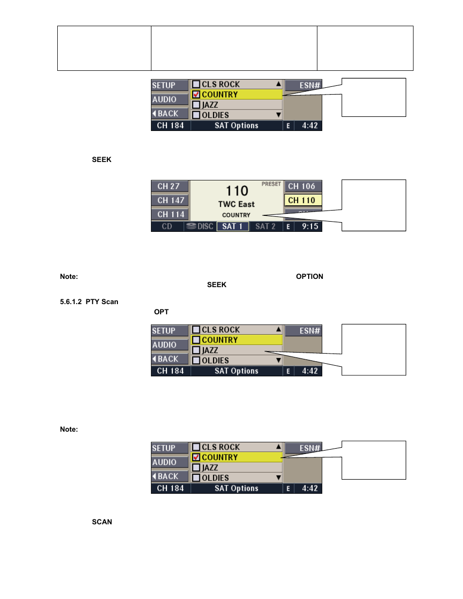 Sirius Satellite Radio Chrysler Radio Navigation System RB4 User Manual | Page 30 / 86