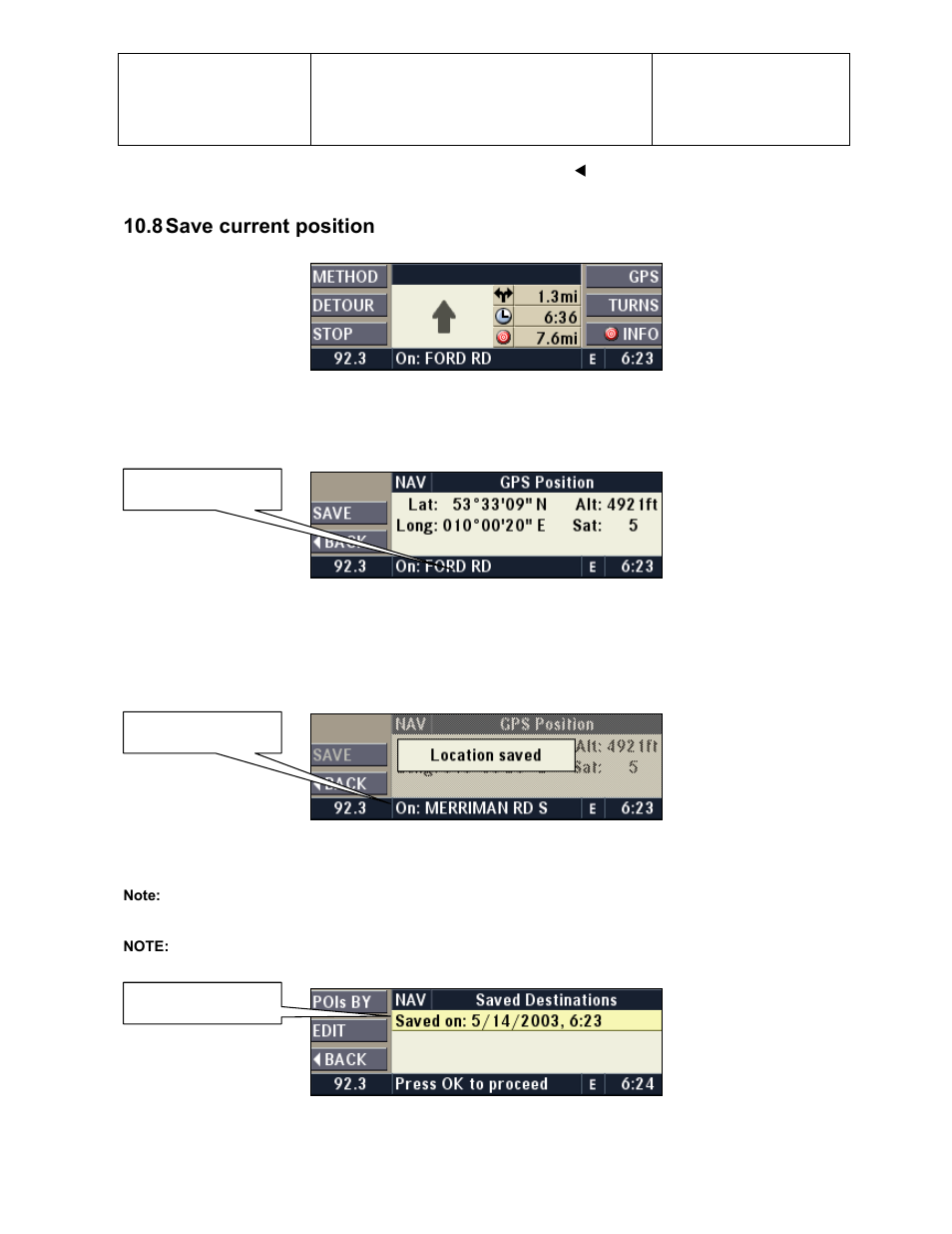 8 save current position | Sirius Satellite Radio Chrysler Radio Navigation System RB4 User Manual | Page 70 / 86