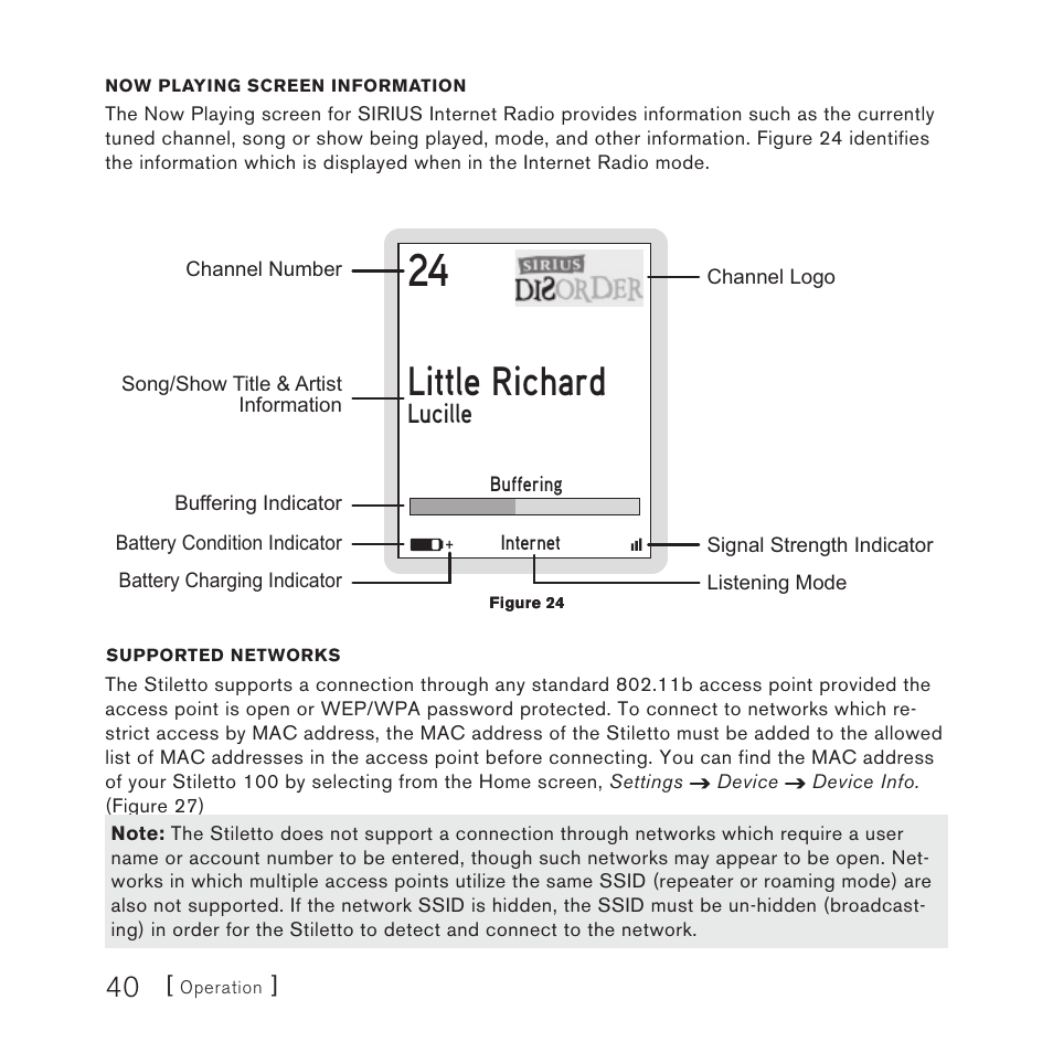 Little richard, Lucille | Sirius Satellite Radio SlV1 User Manual | Page 42 / 88