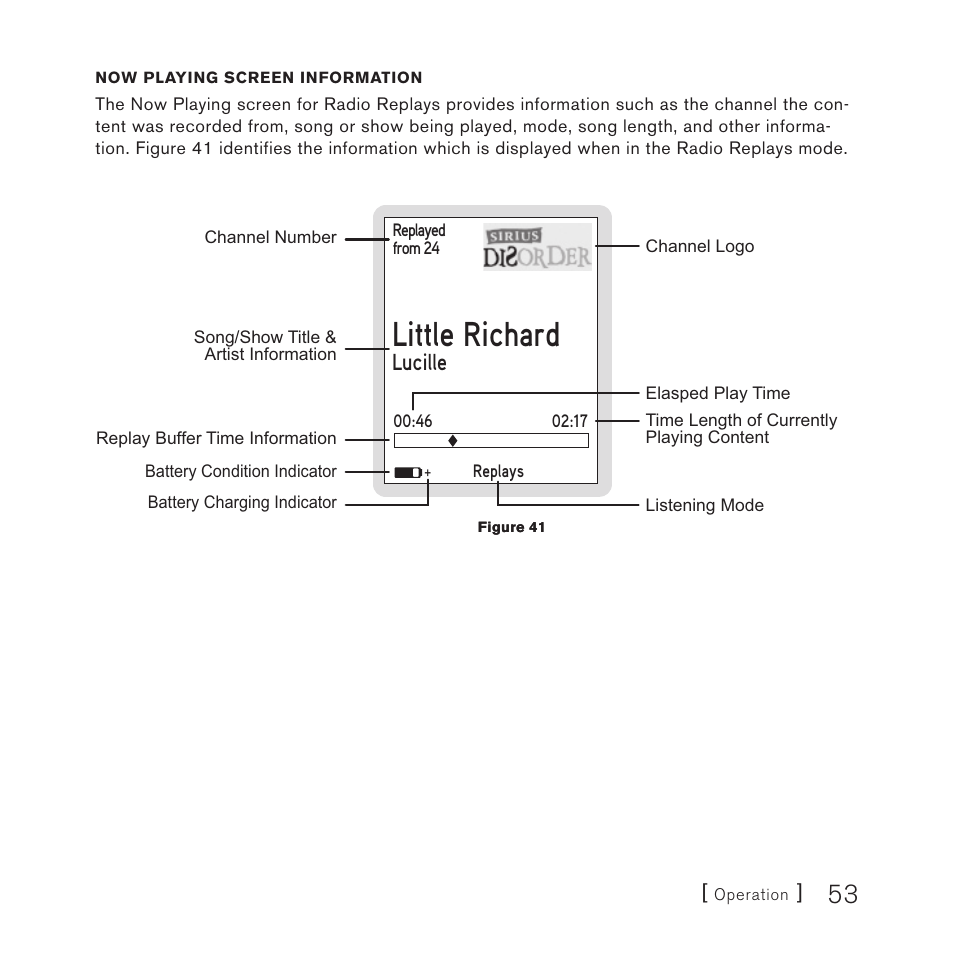 Little richard, Lucille | Sirius Satellite Radio SlV1 User Manual | Page 55 / 88