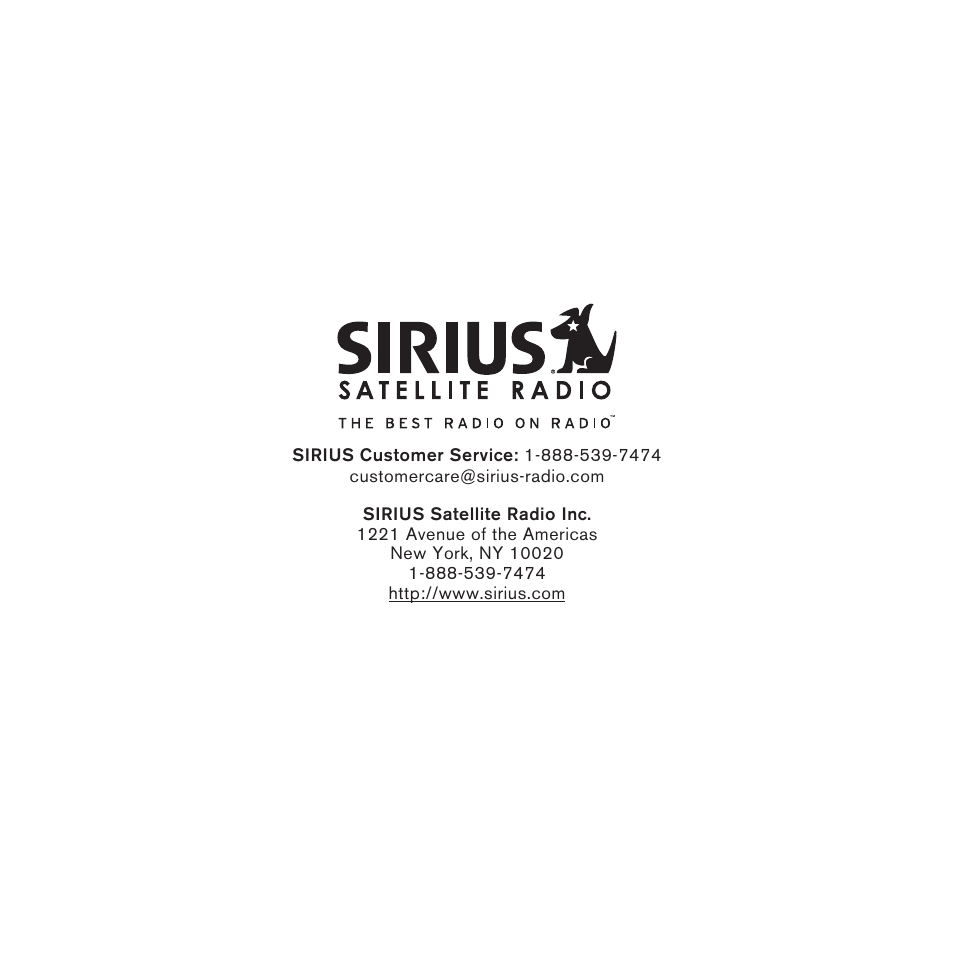 Sirius Satellite Radio SlV1 User Manual | Page 87 / 88