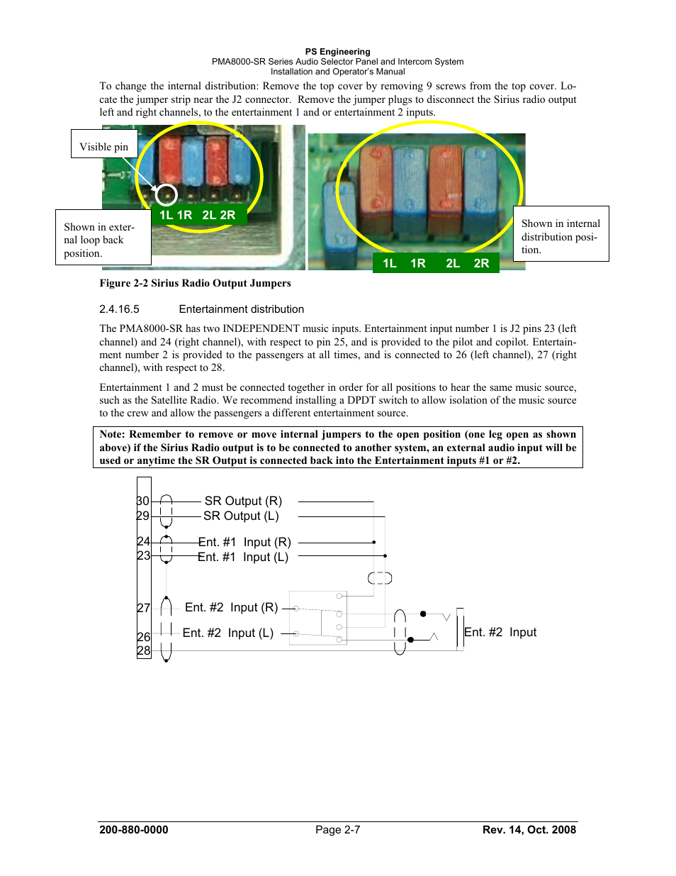 PS Engineering PMA8000-SR with Built-In SIRIUS Satellite Radio User Manual | Page 15 / 39